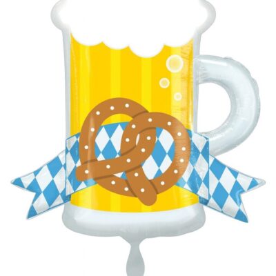 bierkrug oktoberfest ballon 66cm partydeko ballonwerk