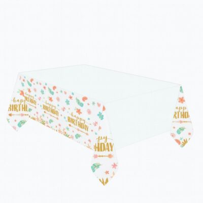 boho still tischdecke happy birthday 120x180cm ballonwerk