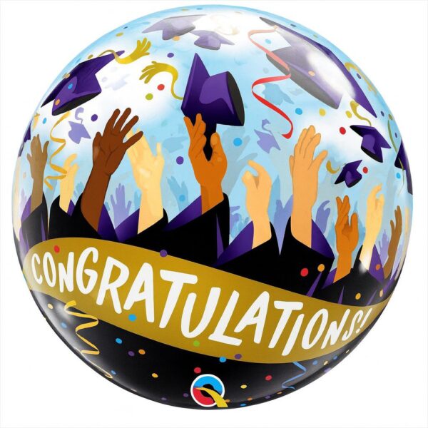 bubble congratulations grad caps 56cm abschlussdeko ballonwerk
