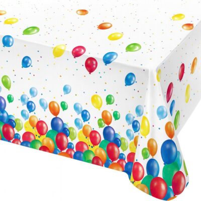 bunte luftballon tischdecke 120x180cm partydeko ballonwerk