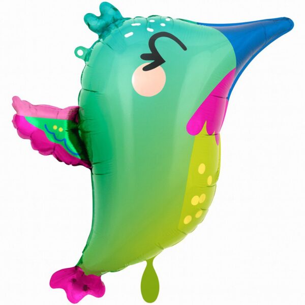 bunter kolibri 63cm ballon partydeko ballonwerk