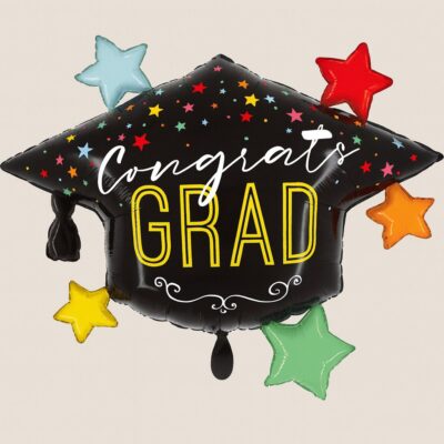 congrats grad abschlussfeier dekoration 79cm partydeko ballonwerk