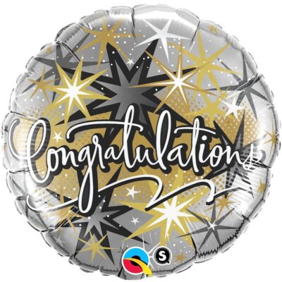 congratulations elegant ballon 46cm partydeko ballonwerk