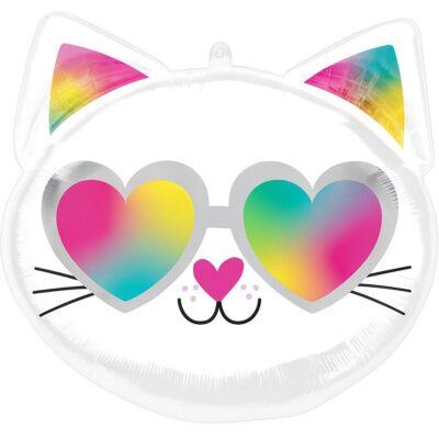 cool kitty ballon 43cm geburtstagsdeko ballonwerk