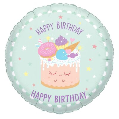 crazy cake happy birthday 43cm ballon partydeko geburtstag ballonwerk