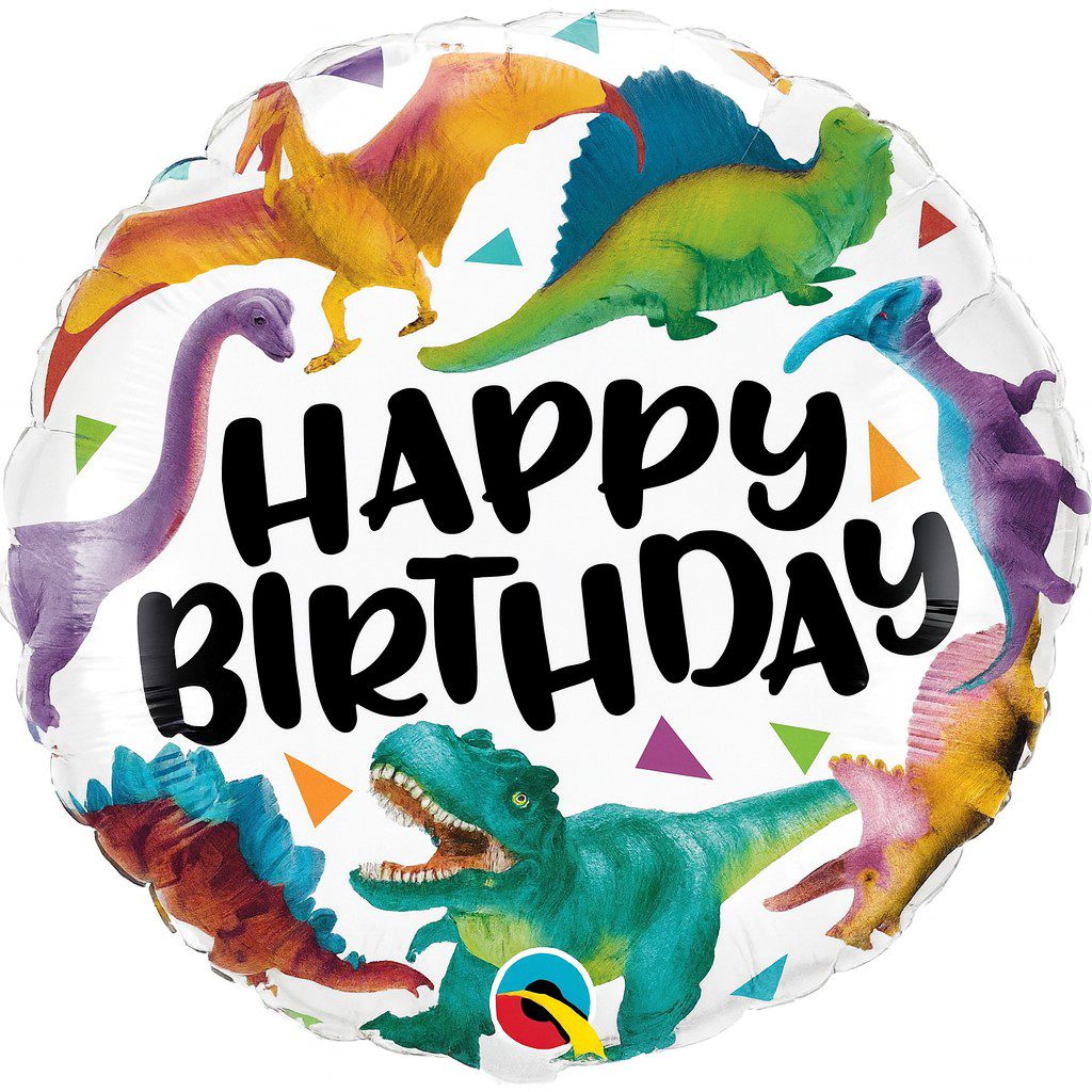 dinosaurier happy birthday 46cm ballon partydeko ballonwerk