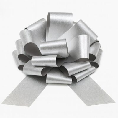 diy dekoschleife silber 30cm partydeko ballonwerk