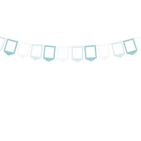 diy fotogirlande kleiner wal babyparty foto deko ballonwerk