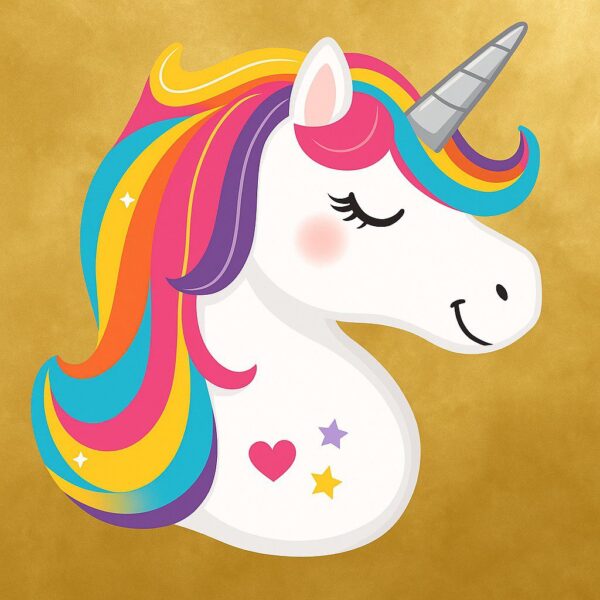 einhorn mit geschlossenen augen 78cm folienballon ballonwerk