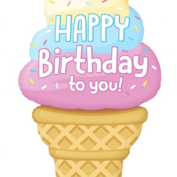 eistuete happy birthday 157cm geburtstagsdeko partydeko ballonwerk