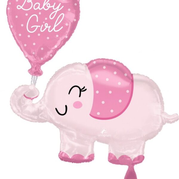 elefant baby girl 78cm ballon partydeko ballonwerk