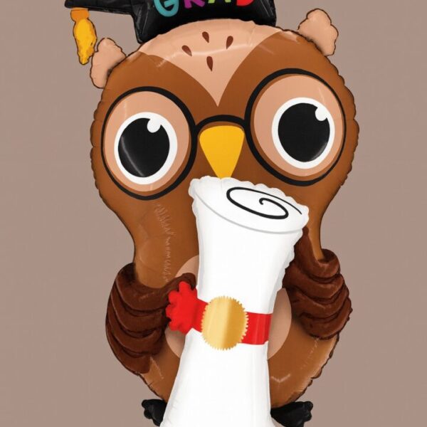 eule congrats grad abschlussfeier dekoration 76cm partydeko ballonwerk