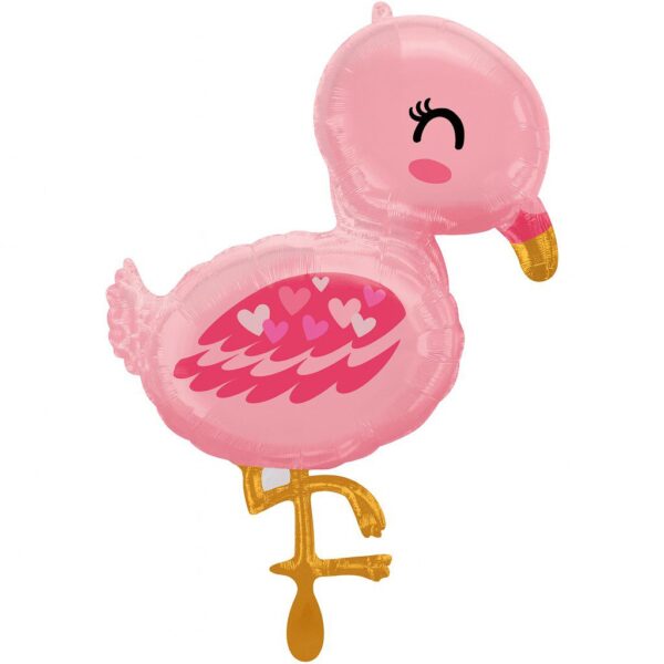 flamingo baby 81cm tropische deko ballonwerk