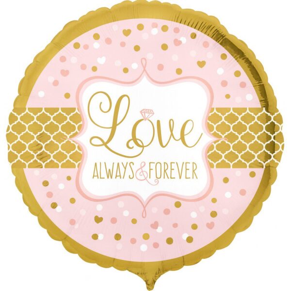 folienballon love always forever 71cm romantische deko ballonwerk