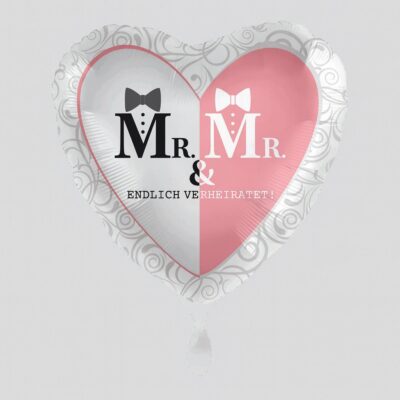 folienballon mr and mr 43cm partydeko ballonwerk