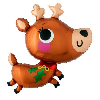 folienballon renntier 76cm partydeko ballonwerk