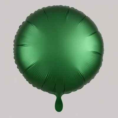 folienballon rund 43cm gruen matt party dekoration ballonwerk