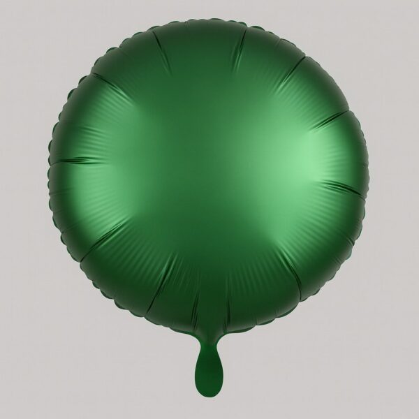 folienballon rund 43cm gruen matt party dekoration ballonwerk