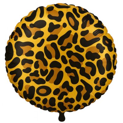 folienballon rund 43cm leopardenmuster party dekoration ballonwerk