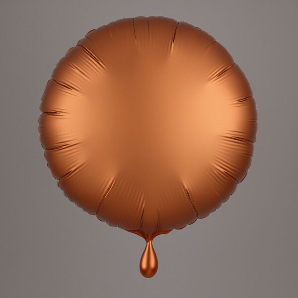 folienballon rund 43cm orange matt party dekoration ballonwerk