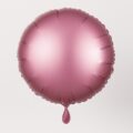 folienballon rund 43cm rosa matt party dekoration ballonwerk