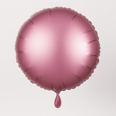 folienballon rund 43cm rosa matt party dekoration ballonwerk