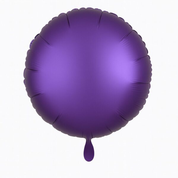 folienballon rund 43cm violett matt party dekoration ballonwerk