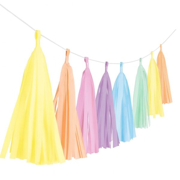 fransengirlande aus papier bunt 304cm partydeko ballonwerk