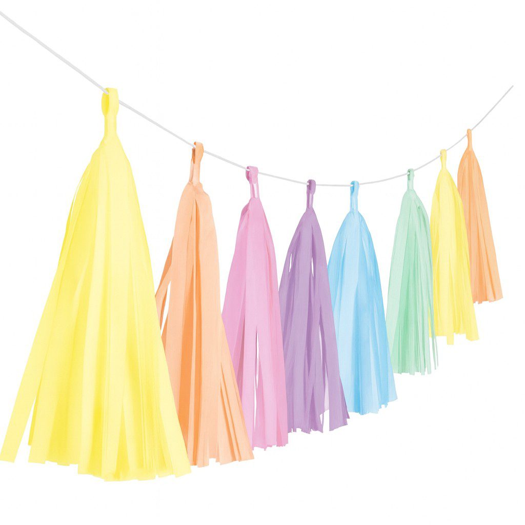 fransengirlande aus papier bunt 304cm partydeko ballonwerk