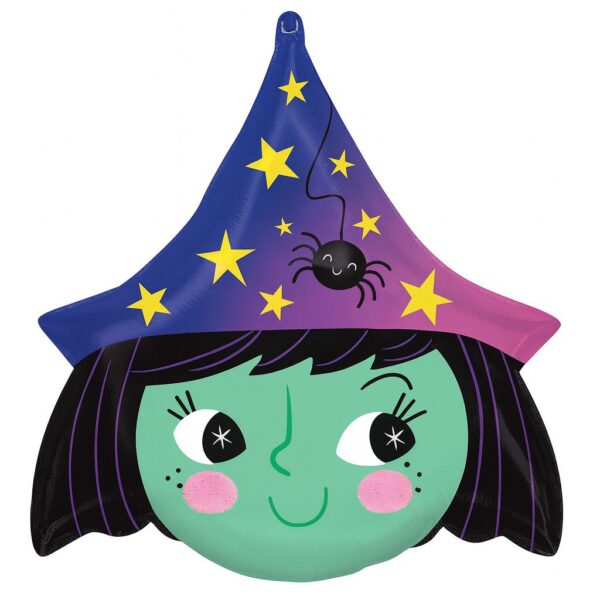 freundliche hexe 48cm ballon partydeko ballonwerk
