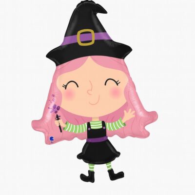 freundliche hexe ballon 84cm partydeko ballonwerk