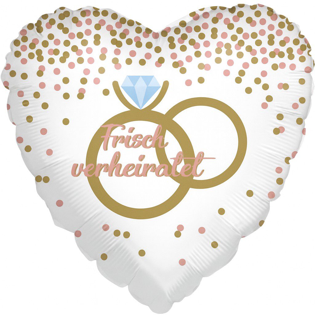 frisch verheiratet 43cm hochzeitsdeko ballonwerk