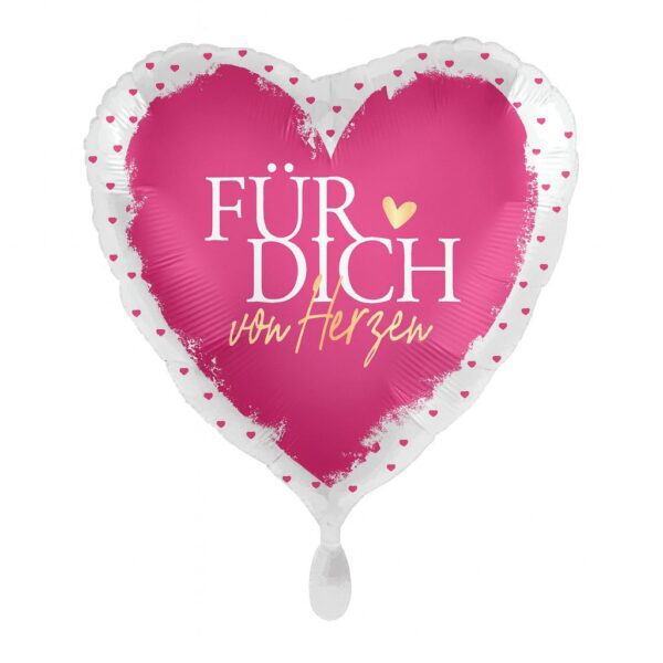 fuer dich von herzen 43cm partydeko ballonwerk