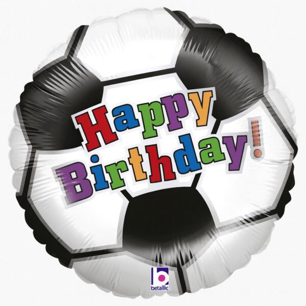 fussball happy birthday ballon 43cm sportliche partydeko geburtstag ballonwerk