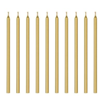 geburtstagskerzen gold 12 stueck 14cm tortendeko ballonwerk