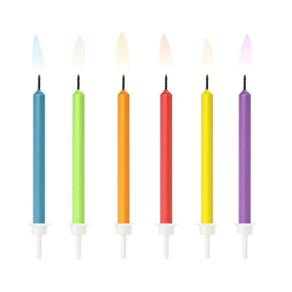 geburtstagskerzen mit bunter flamme 6cm tortendeko ballonwerk