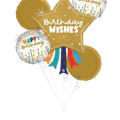 geburtstagsset birthday wishes 5tlg partydeko ballonwerk