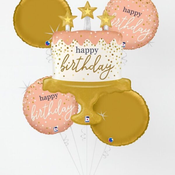 geburtstagsset happy birthday mit torte 5tlg partydeko ballonwerk