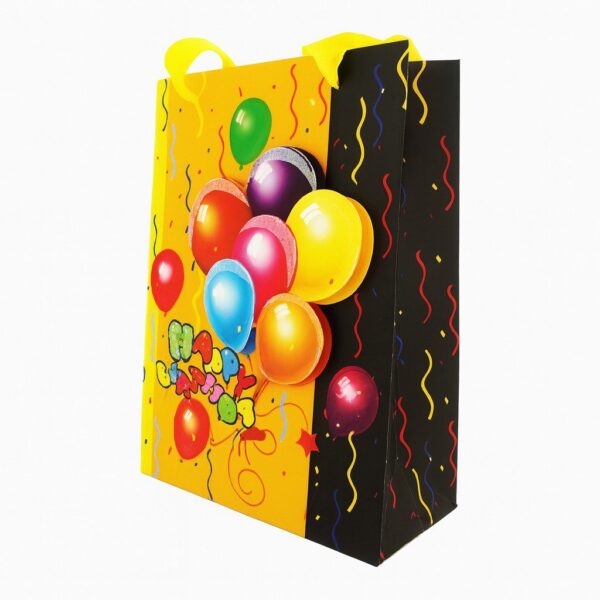 geschenktasche happy birthday bunte ballons geschenkverpackung ballonwerk