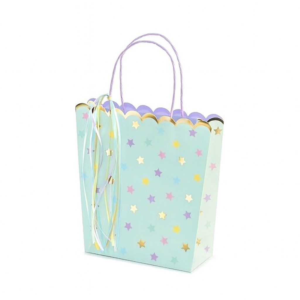 geschenktasche pastell mit sternen 22x23x8cm ballonwerk