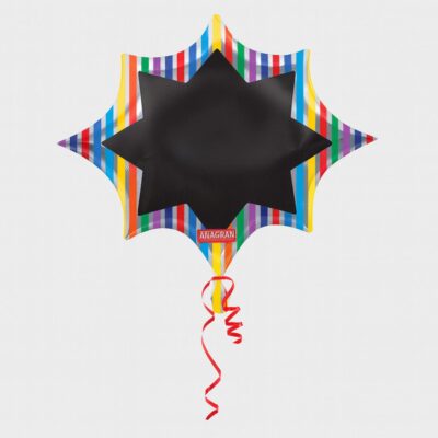 gestreifter stern mit tafel marker partydekoration 88x73cm ballonwerk