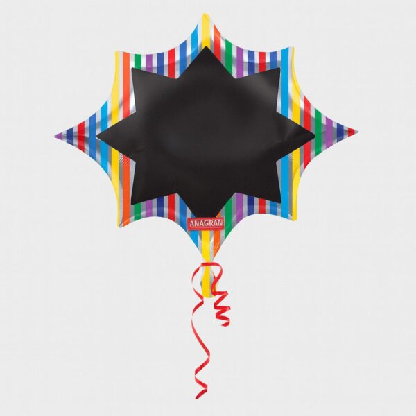 gestreifter stern mit tafel marker partydekoration 88x73cm ballonwerk