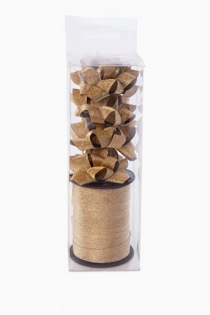 glitzer polyband gold mit 4 schleifen geschenkverpackung ballonwerk glitzer polyband gold mit 4 schleifen geschenkverpackung ballonwerk