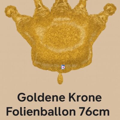 goldene krone folienballon 76cm partydeko ballonwerk