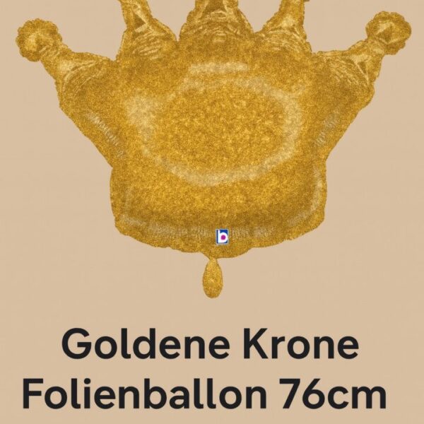 goldene krone folienballon 76cm partydeko ballonwerk
