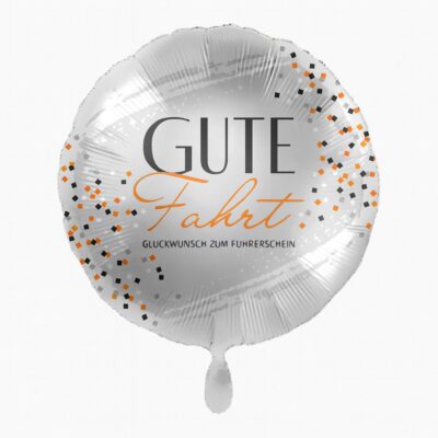 gute fahrt glueckwunsch zum fuehrerschein 43cm partydeko ballonwerk