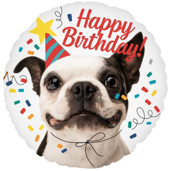 happy birthday hund 43cm ballon partydeko geburtstag ballonwerk