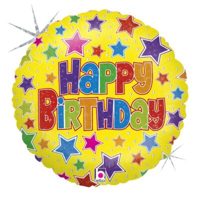 happy birthday mit sternen 46cm partyhighlight ballonwerk