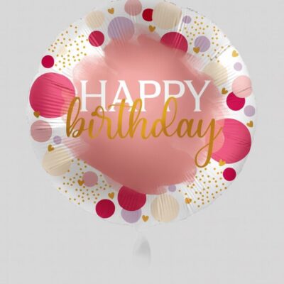 happy birthday rosa gold 71cm ballon ballonwerk