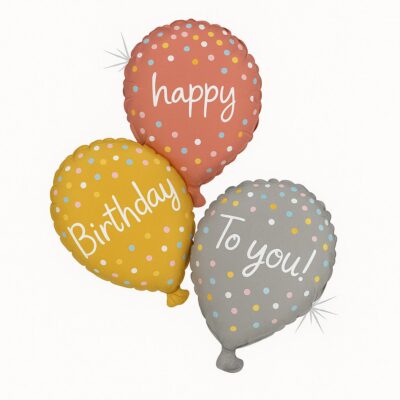 happy birthday to you holographisch 81cm ballon ballonwerk